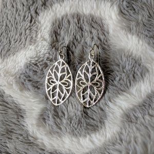 Filigree Oval-Shaped Drop Earrings